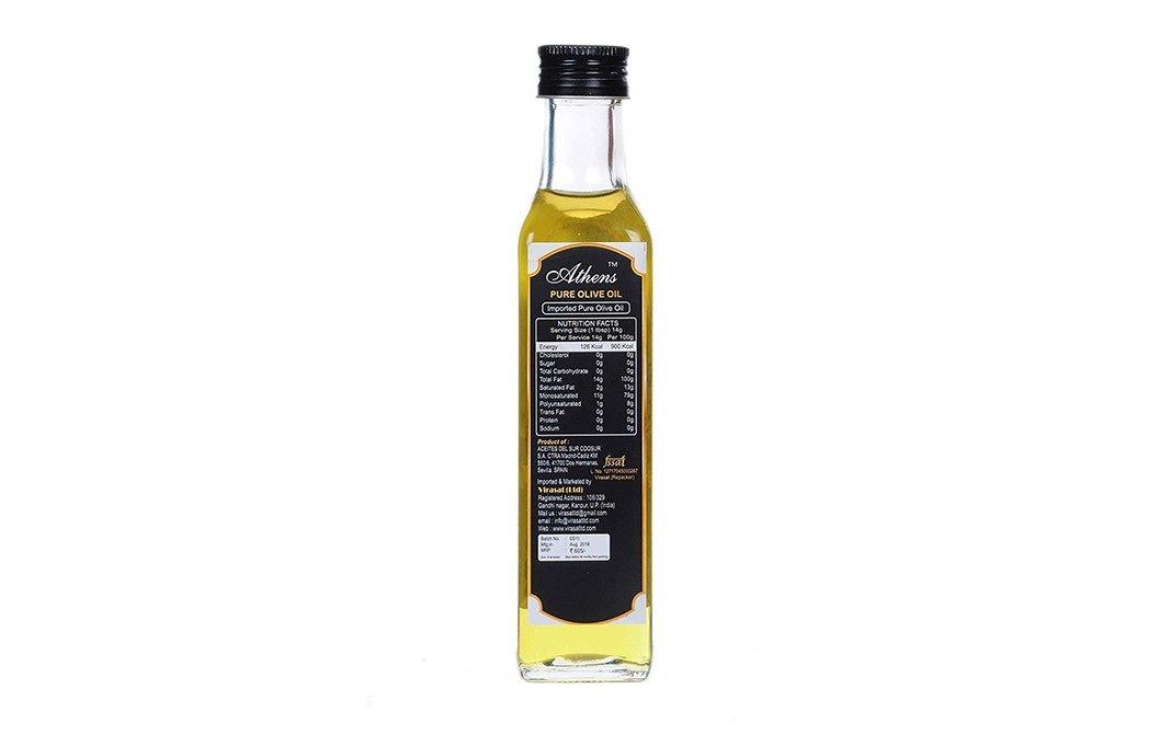 Athens Pure Olive Oil    Plastic Bottle  250 millilitre
